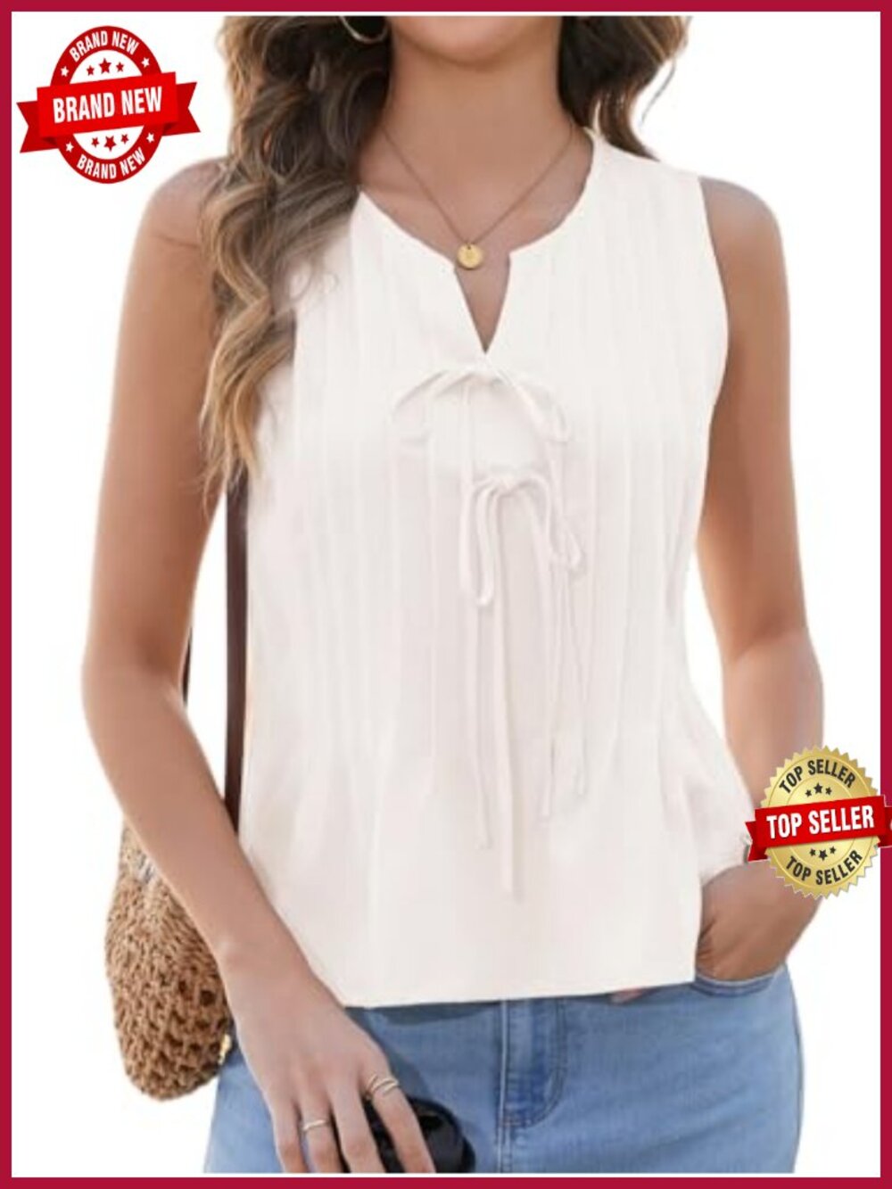Tie Front Peplum Tank Top with Ruffle Hem Babydoll Summer Going Out Top
